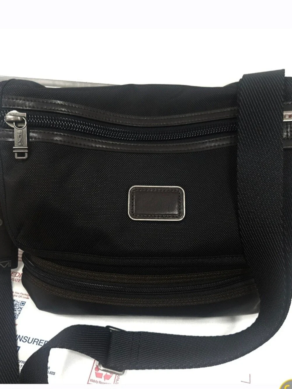 TUMI CROSSBODY BAG, BLACK TUMI BAG